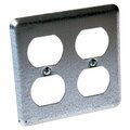 Hubbel Electric Raco 4in. Square 2 Duplex Receptacles Box Cover 873